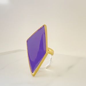 Purple & Gold Geometric Ring
